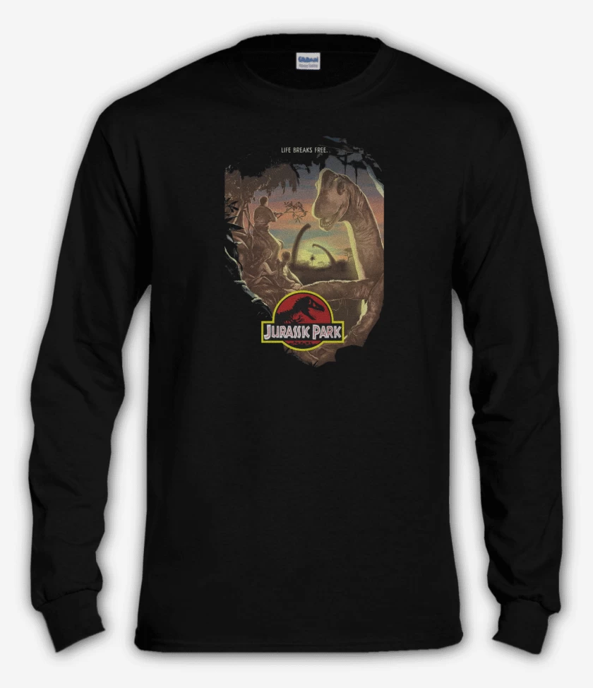 Polera manga larga Negro de La vida se abre camino
