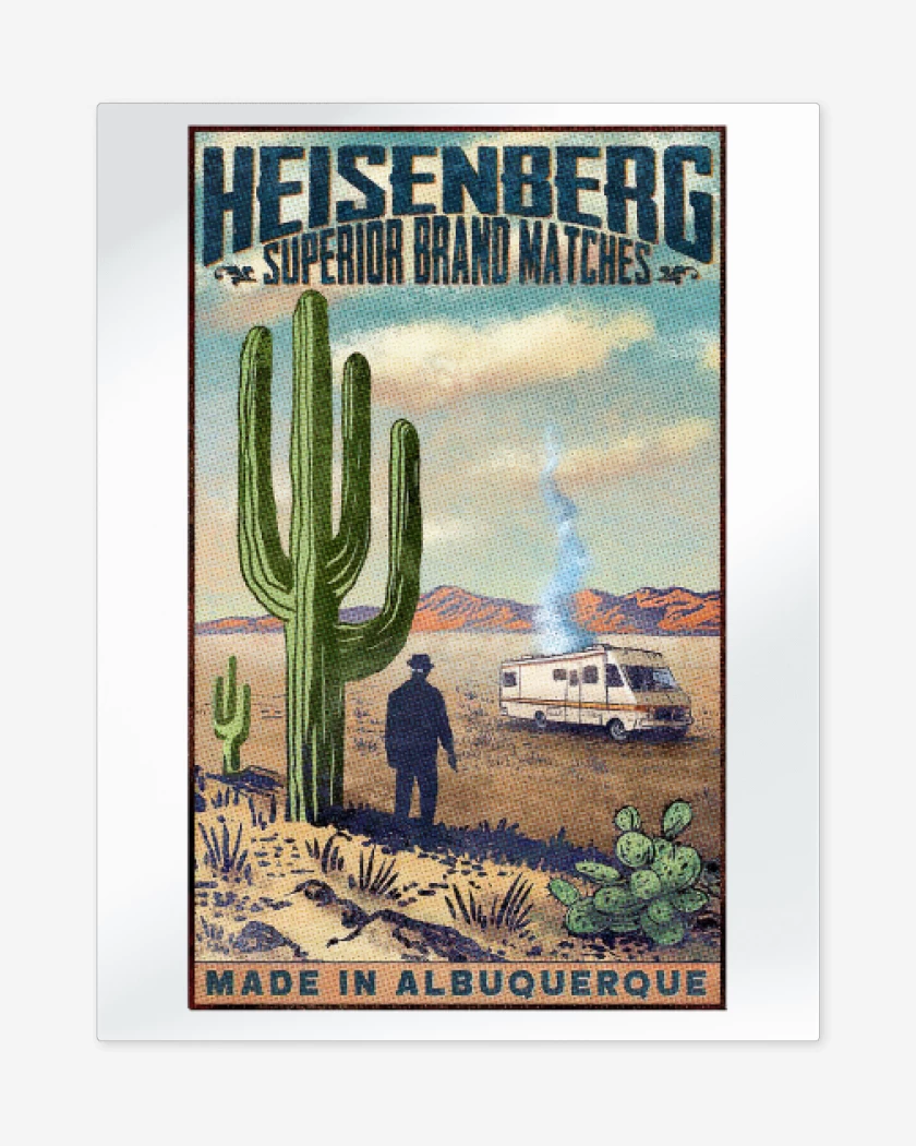Print metalico Blanco de Made in Albuquerque