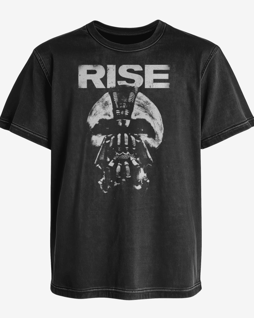 Polera desgastada Negro de Rise