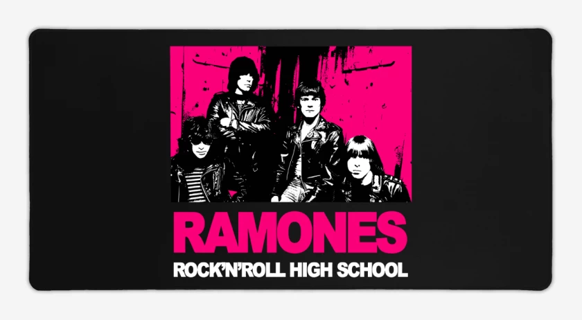 Mouse pad Gamer Negro de Rock n roll high school