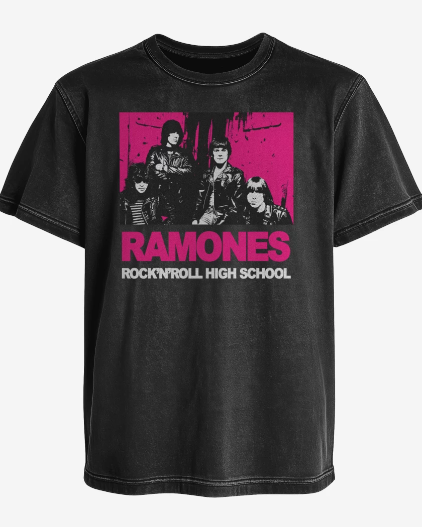 Polera desgastada Rock n roll high school
