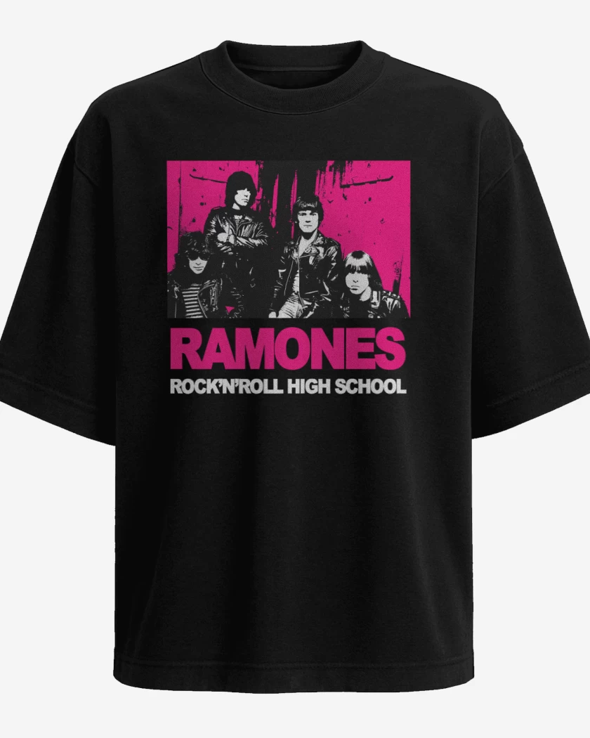 Polera Oversize Rock n roll high school