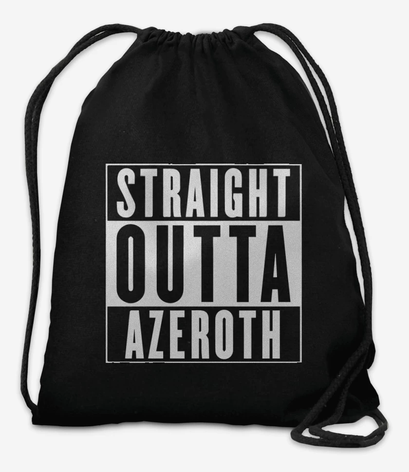 Mochila Negro de Straight outta azeroth