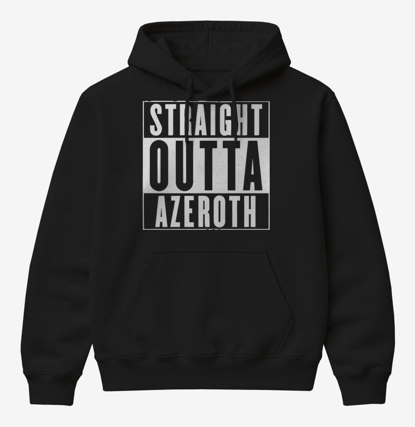 Poleron Canguro básico Straight outta azeroth