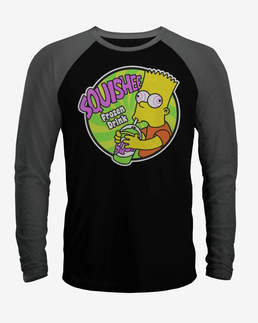 Polera Raglan Negro / Negro Heather de Super malteada