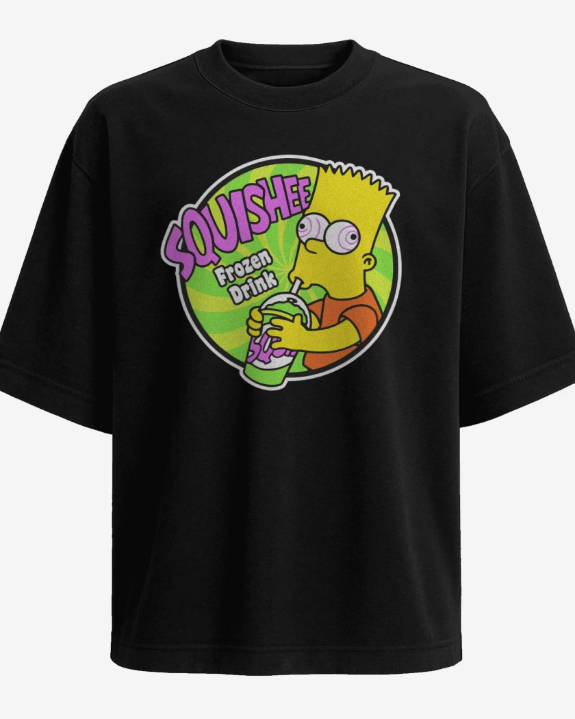 Polera Oversize Negro de Super malteada