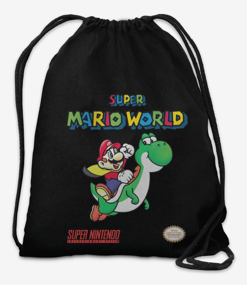 Mochila Negro de Super Bigote World
