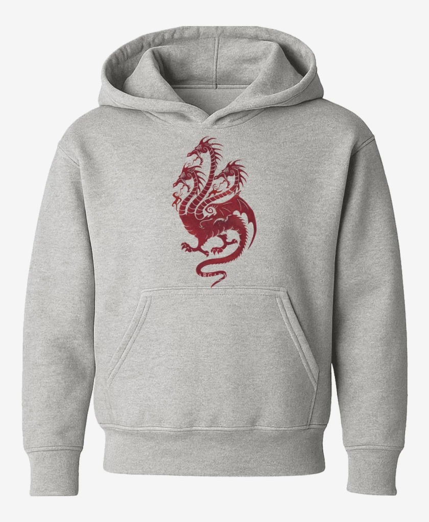 Poleron de niño Gris Melange de Targaryen fire and blood