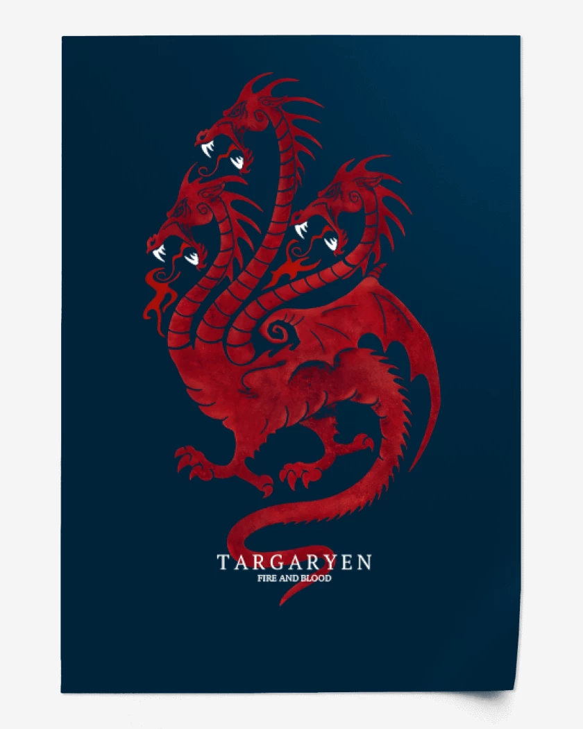 Print Targaryen fire and blood