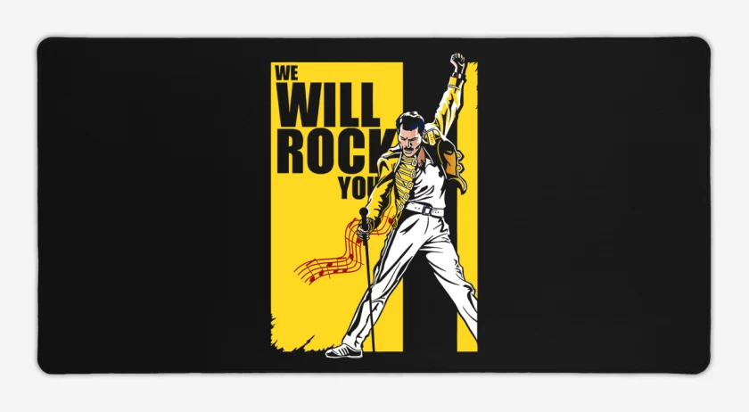 Mouse pad Gamer Negro de We will rock you