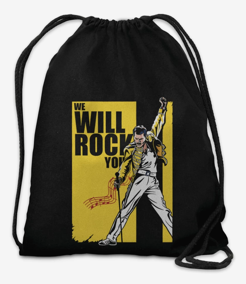 Mochila Negro de We will rock you