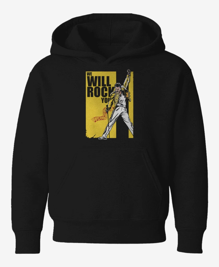 Poleron de niño Negro de We will rock you