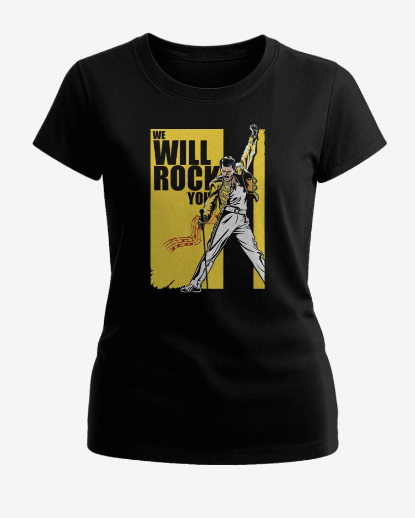 Polera de Mujer Negro de We will rock you