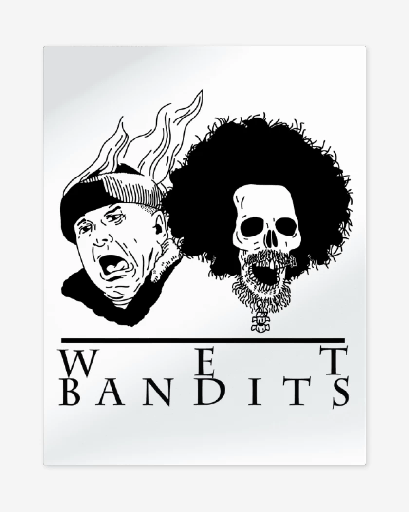 Print metalico Blanco de Wet bandits