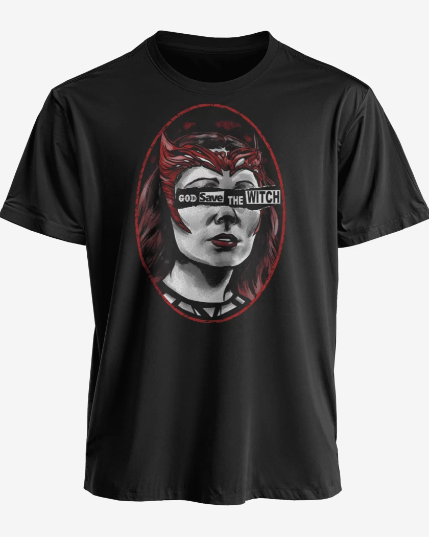 Polera premium Negro de Dios Salve a la Bruja Escarlata