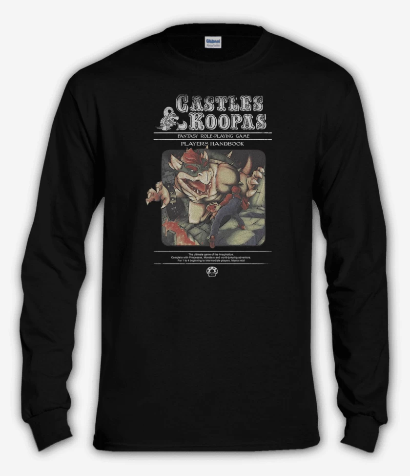 Polera manga larga Negro de Castles & Koopas
