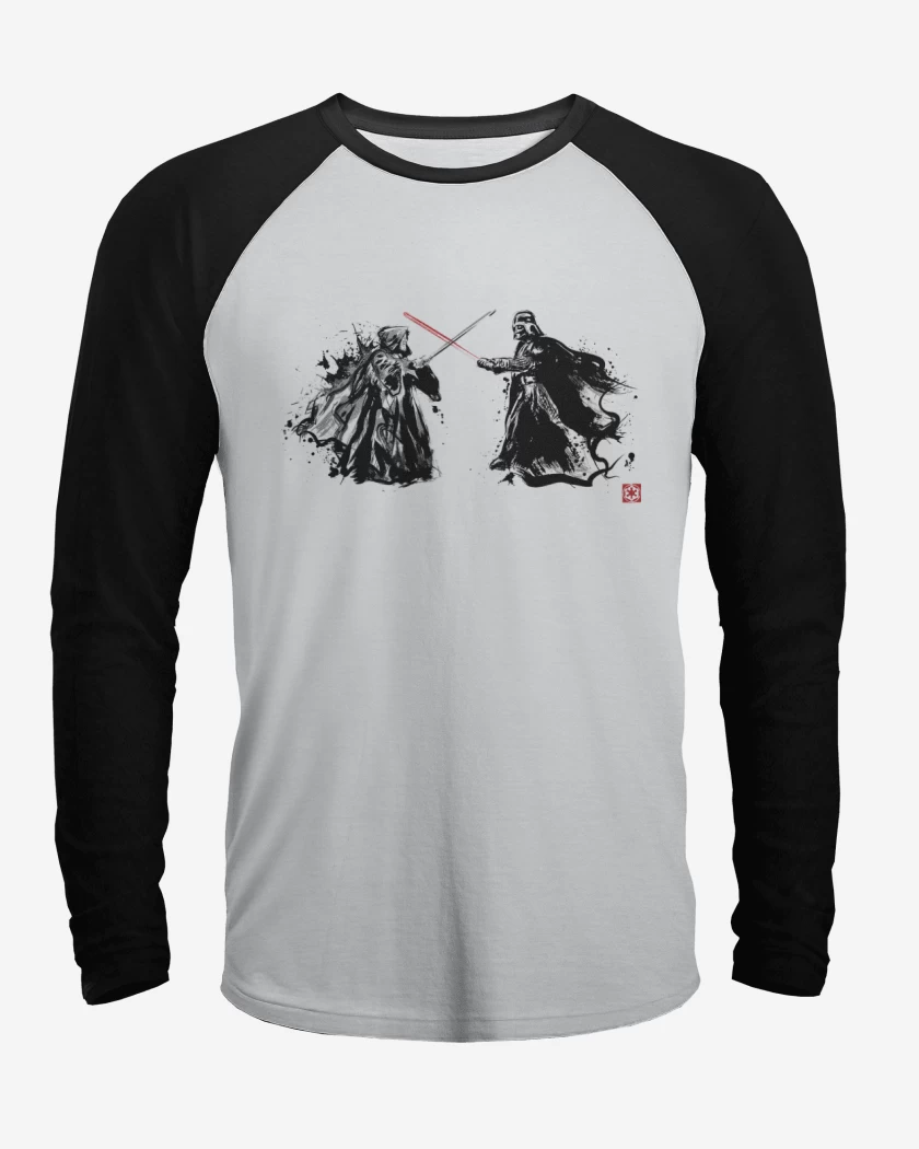 Polera Raglan Blanco / Negro de El Último Duelo