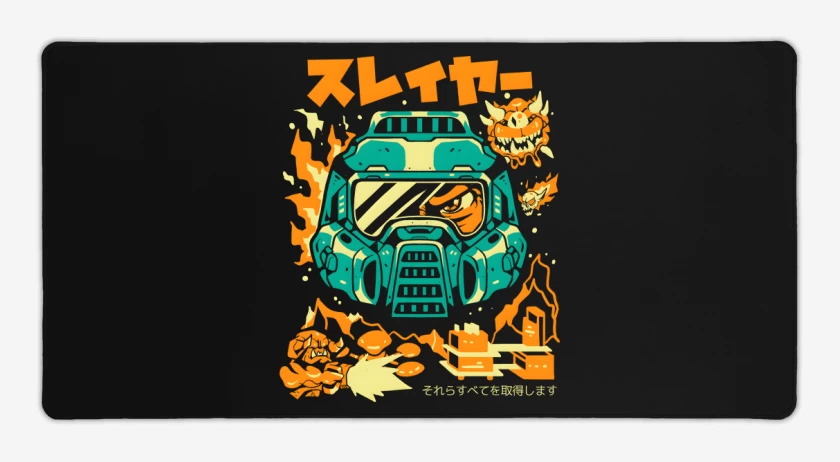 Mouse pad Gamer Negro de Doomguy