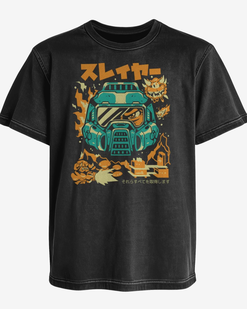 Polera desgastada Doomguy