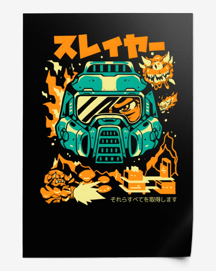 Print Negro de Doomguy