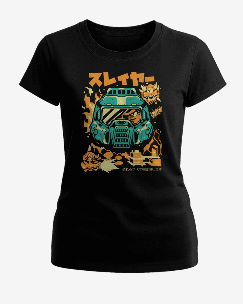 Polera de Mujer Negro de Doomguy