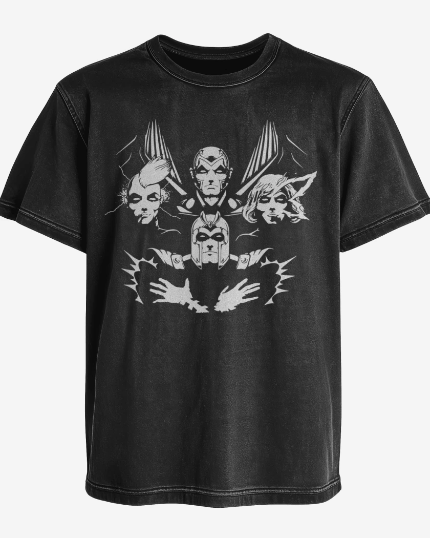 Polera desgastada Negro de Muttant Rhapsody