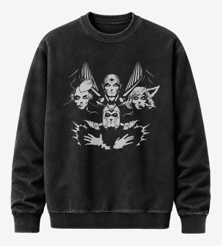 Poleron Polo Acid Wash Negro de Muttant Rhapsody