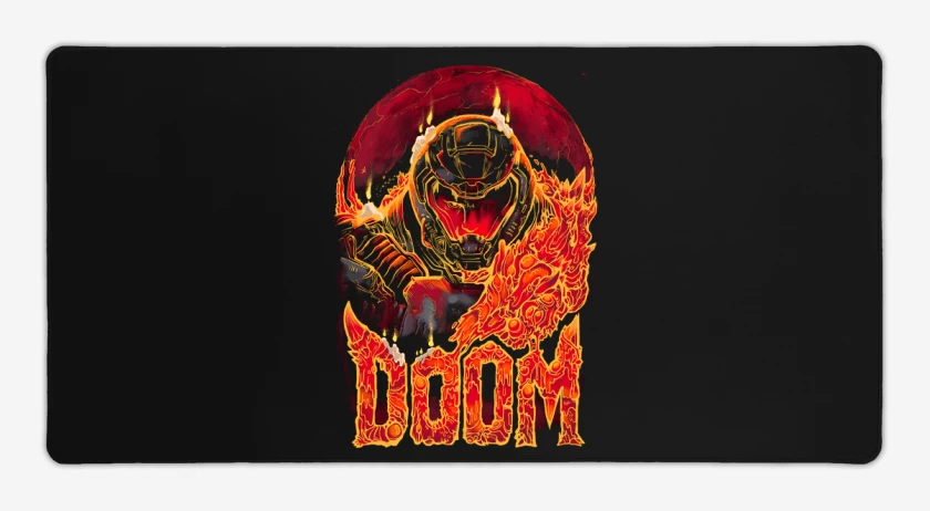 Mouse pad Gamer Negro de Doom Slayer