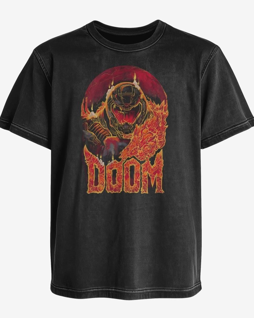 Polera desgastada Doom Slayer