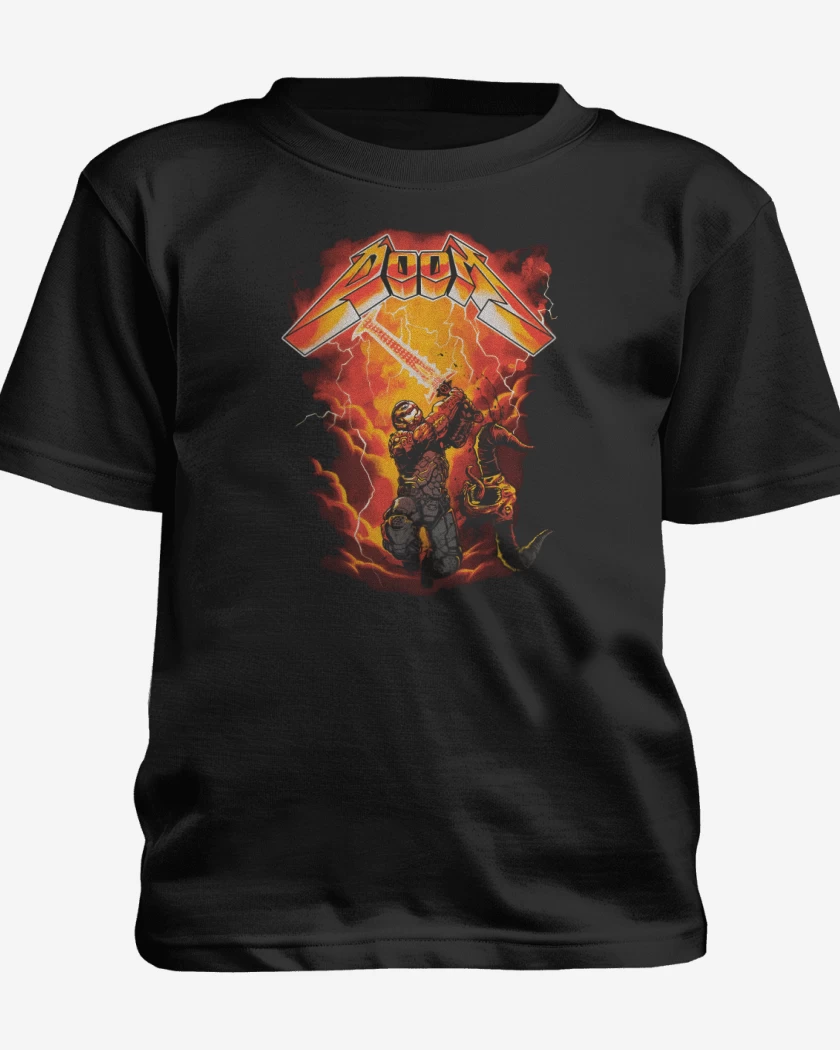 Polera de niño Negro de Doom the Lightning 