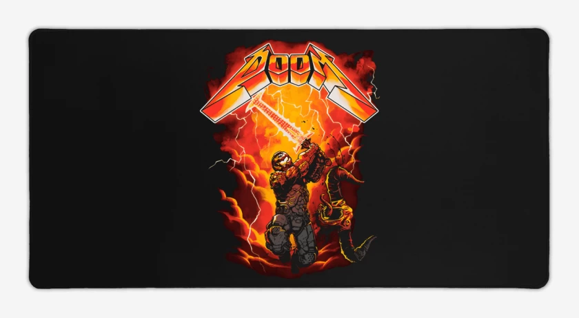 Mouse pad Gamer Negro de Doom the Lightning 