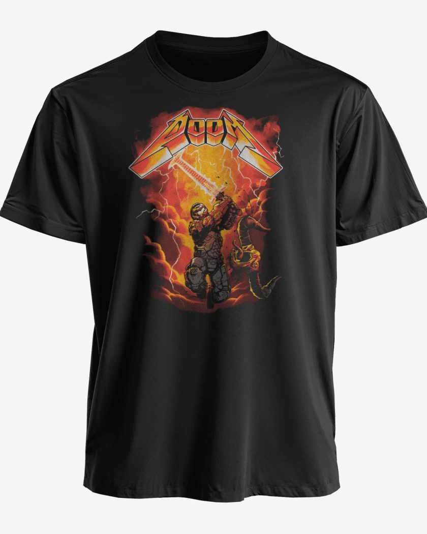Polera premium Negro de Doom the Lightning 