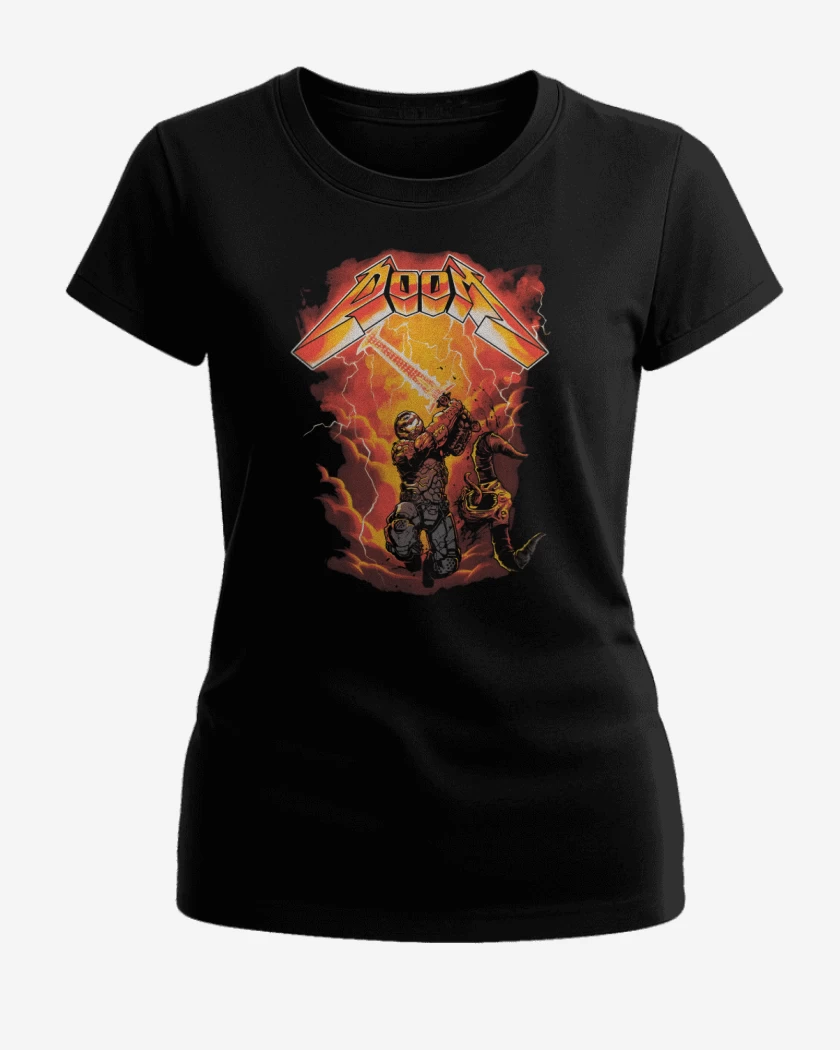 Polera de Mujer Negro de Doom the Lightning 