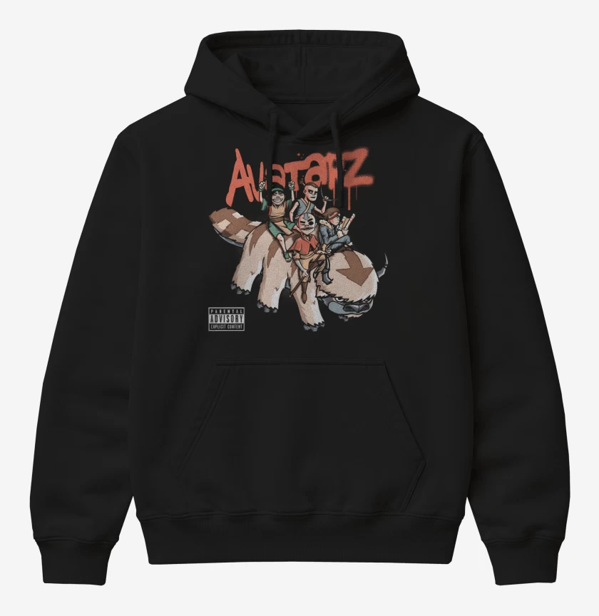 Poleron Canguro básico Negro de Avatarz
