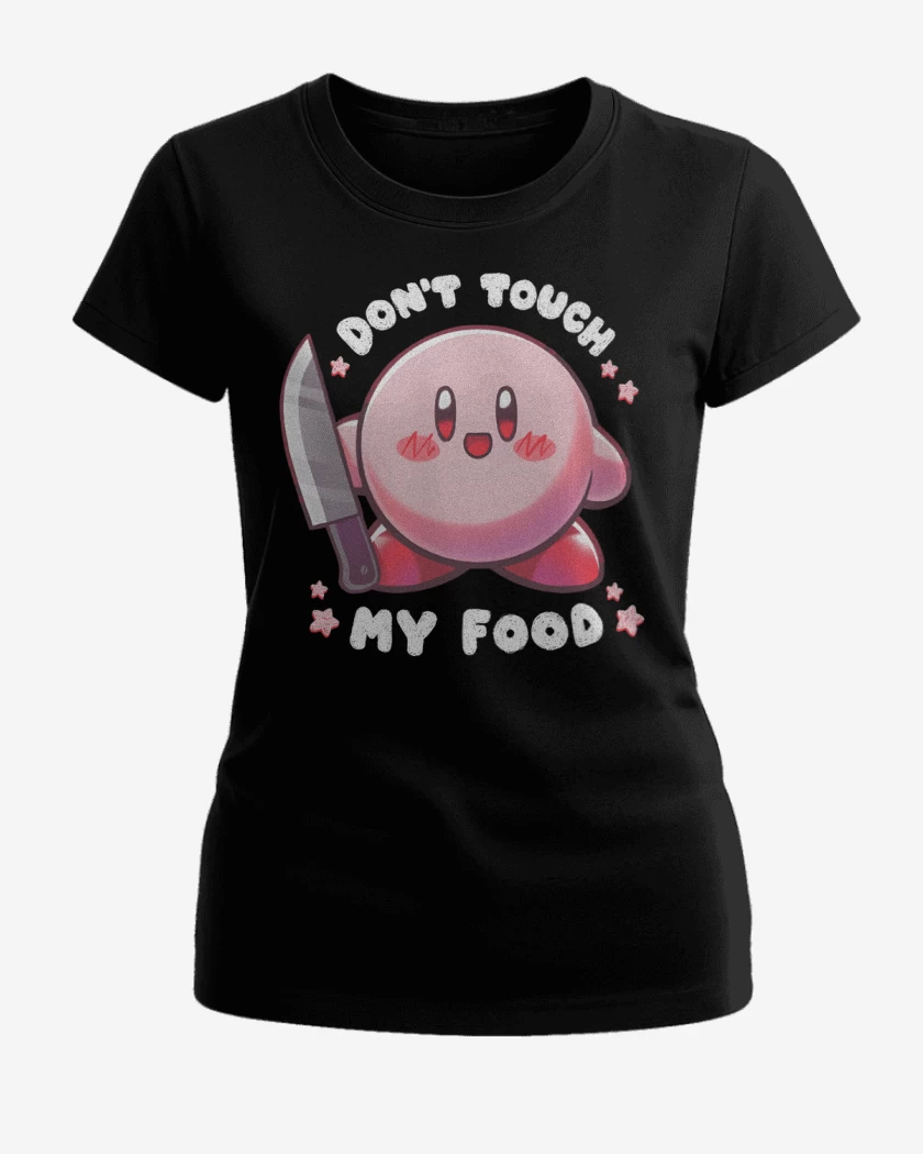 Polera de Mujer Negro de No Toques mi Comida