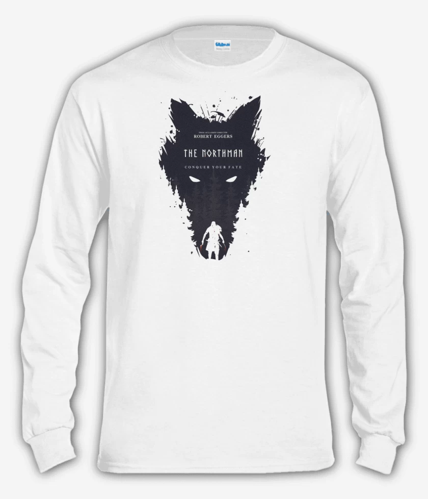 Polera manga larga Blanco de Lobo Norteño