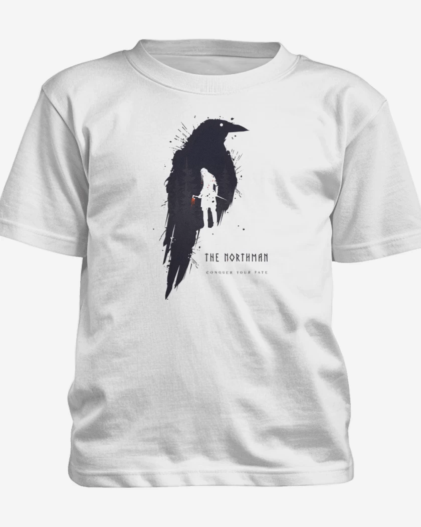 Polera de niño Blanco de Cuervo del Norte