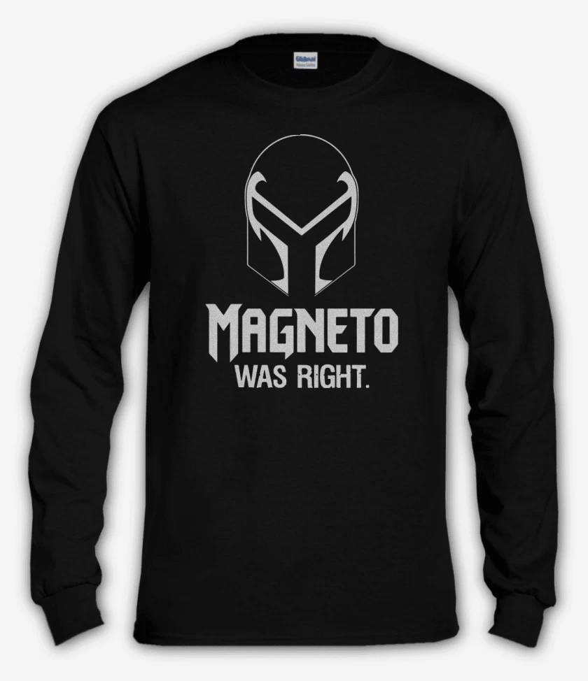 Polera manga larga Negro de Magneto was Right