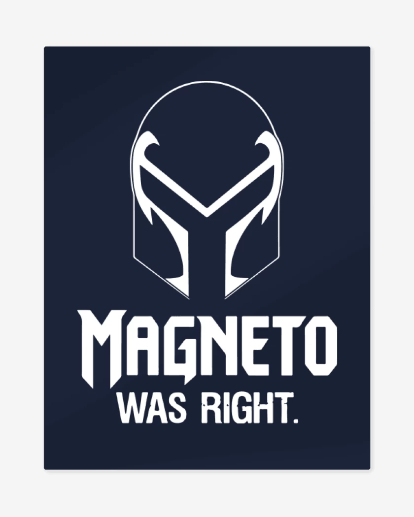 Print metalico Azul Marino de Magneto was Right