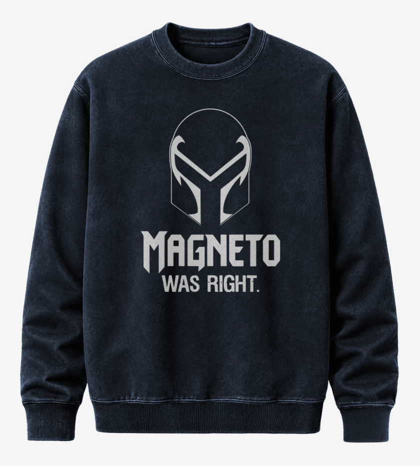 Poleron Polo Acid Wash Azul Marino de Magneto was Right