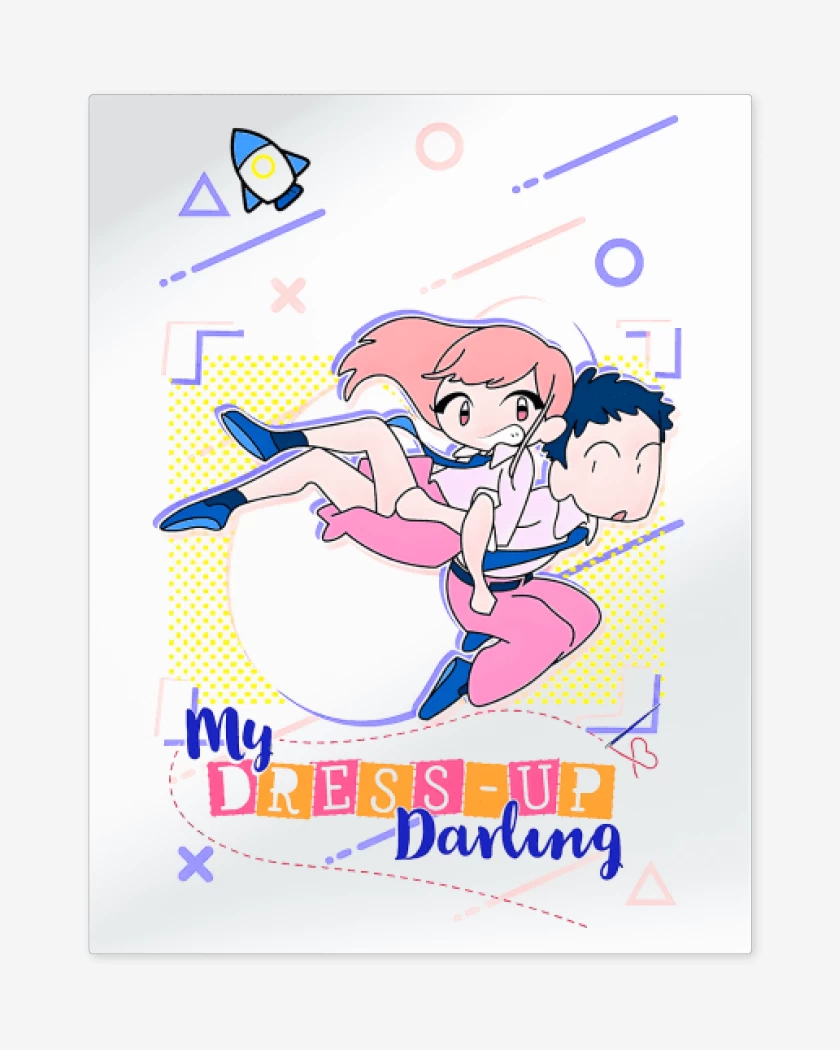 Print metalico Blanco de My Dress Up Darling