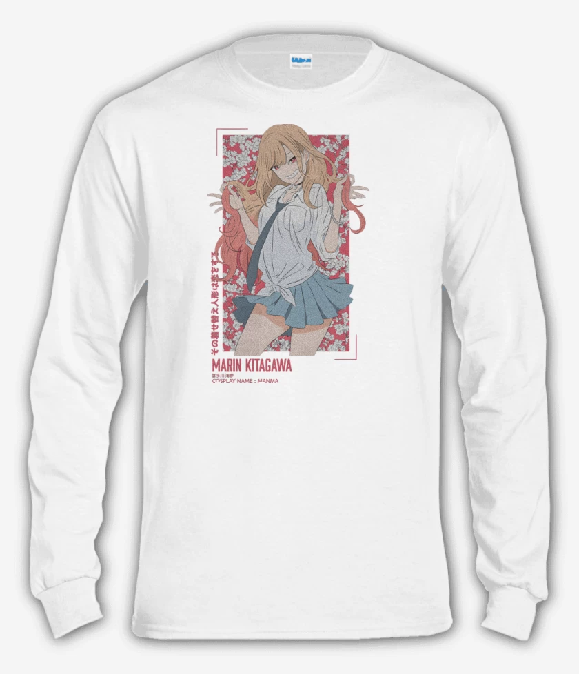 Polera manga larga Blanco de Marin Kitagawa