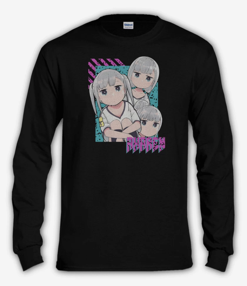 Polera manga larga Negro de Aharen Reina