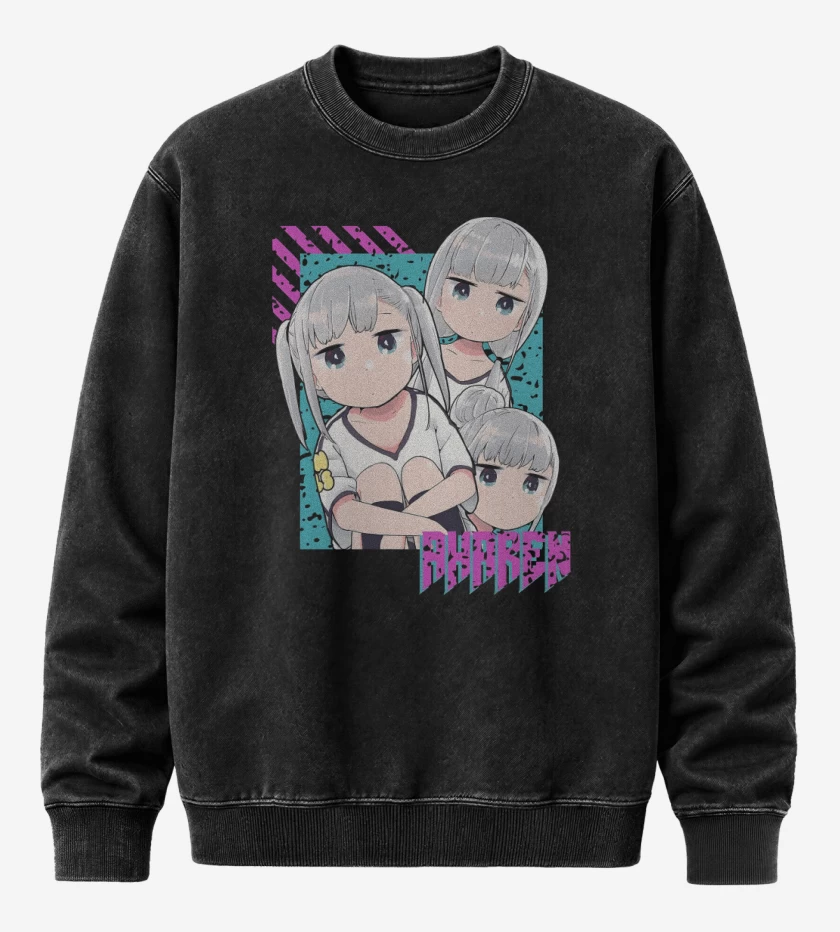 Poleron Polo Acid Wash Negro de Aharen Reina