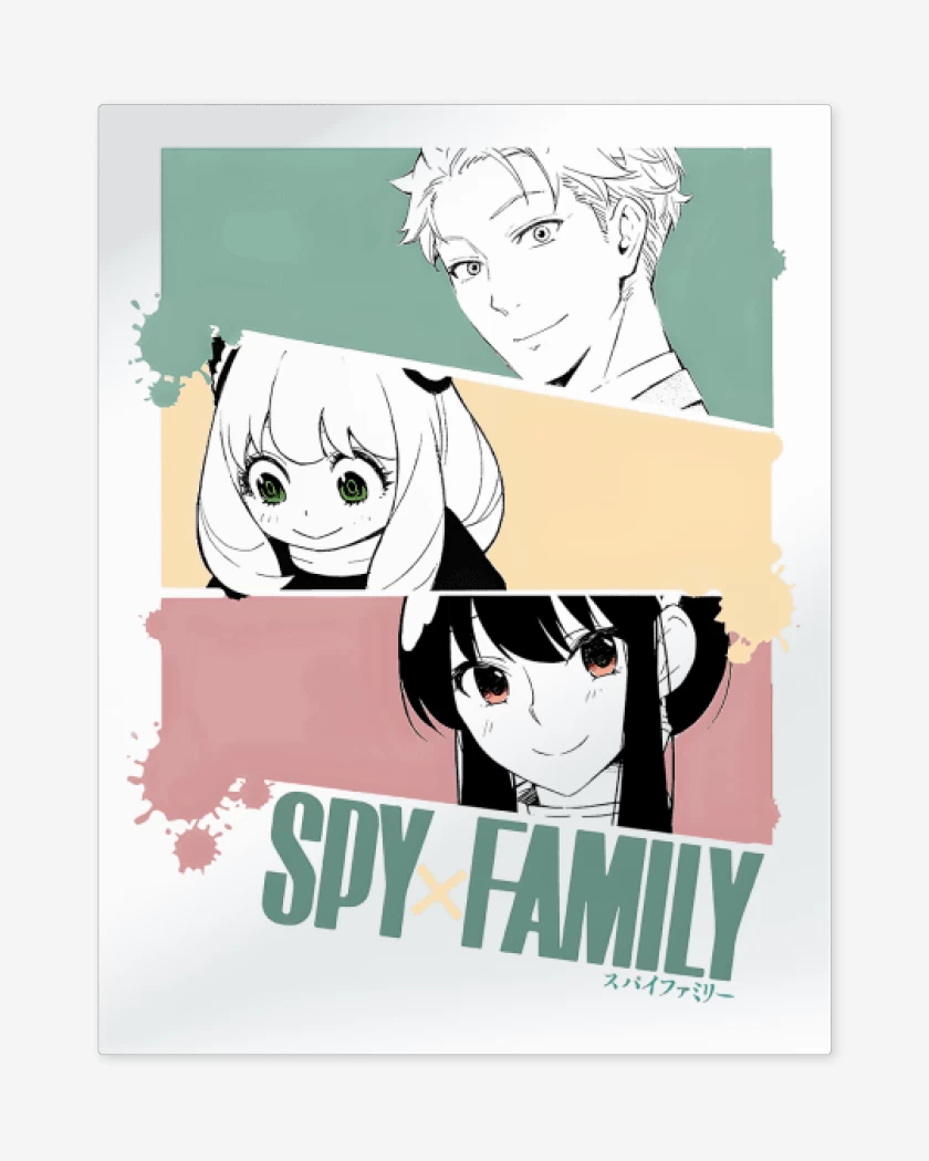Print metalico Blanco de Familia Espía