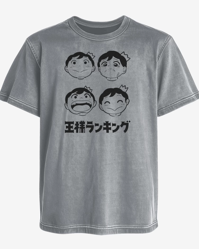 Polera desgastada Gris Melange de Caritas de Principe