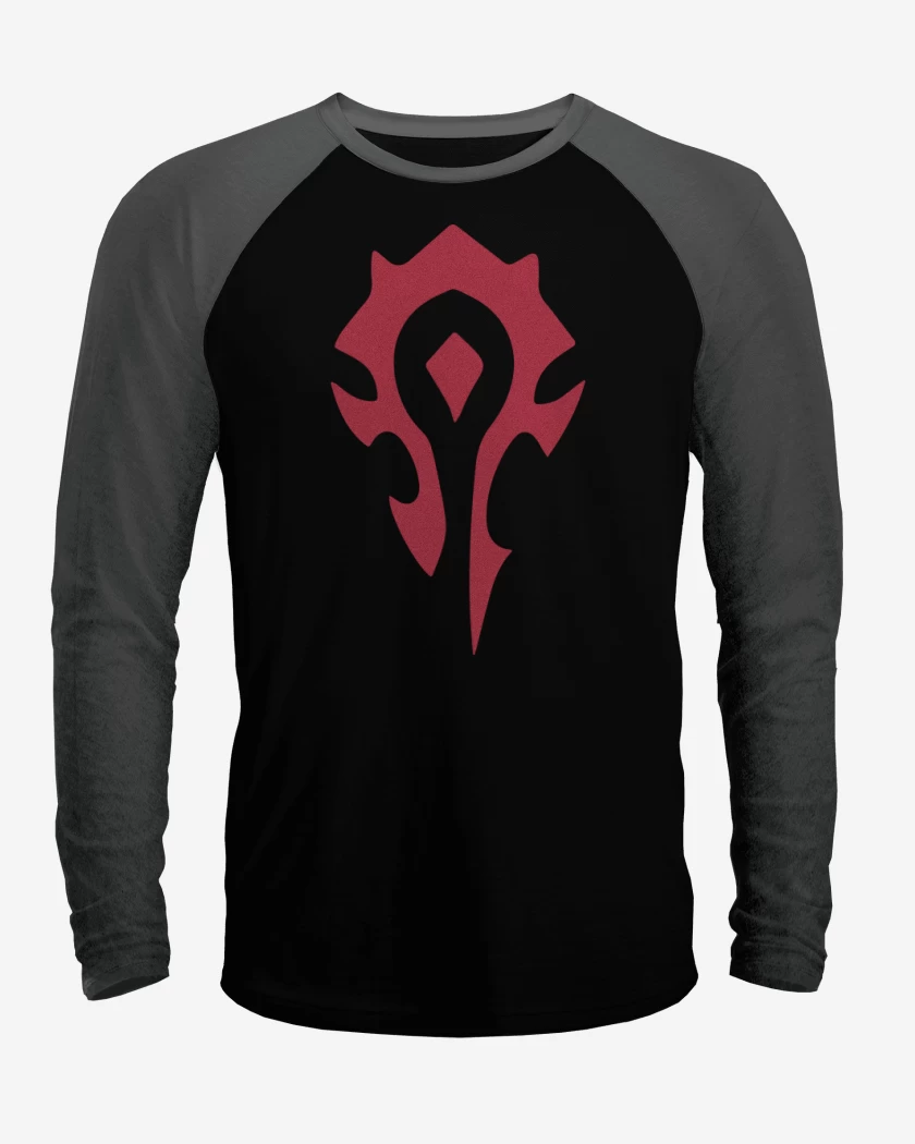 Polera Raglan Negro / Negro Heather de Horde