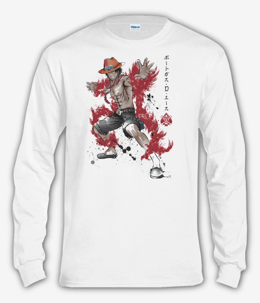 Polera manga larga Ace Puño de Fuego