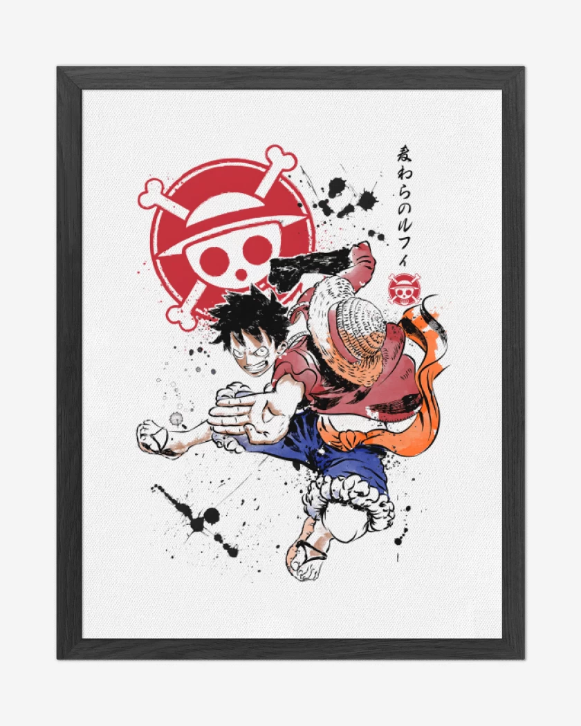 Cuadro decorativo Blanco de Luffy D Monkey