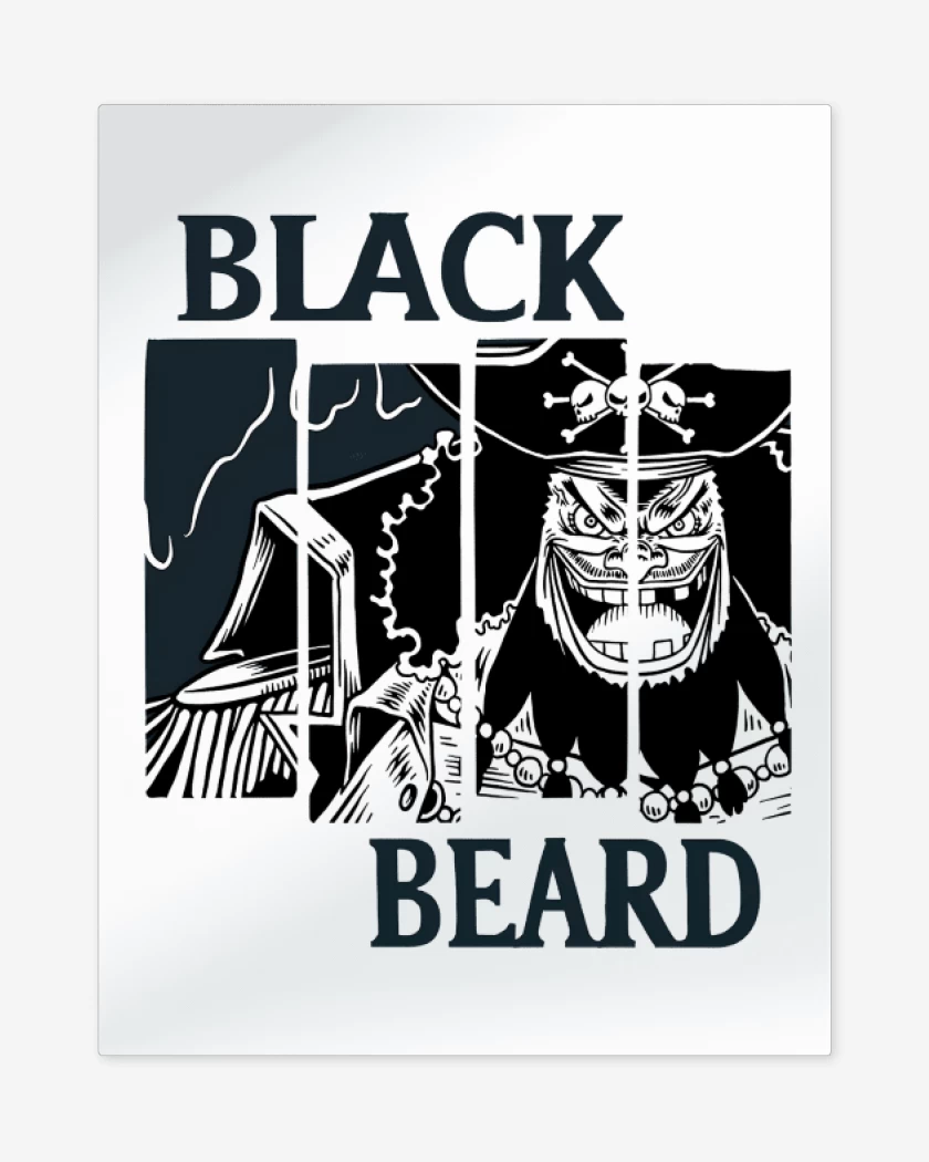 Print metalico Black Beard